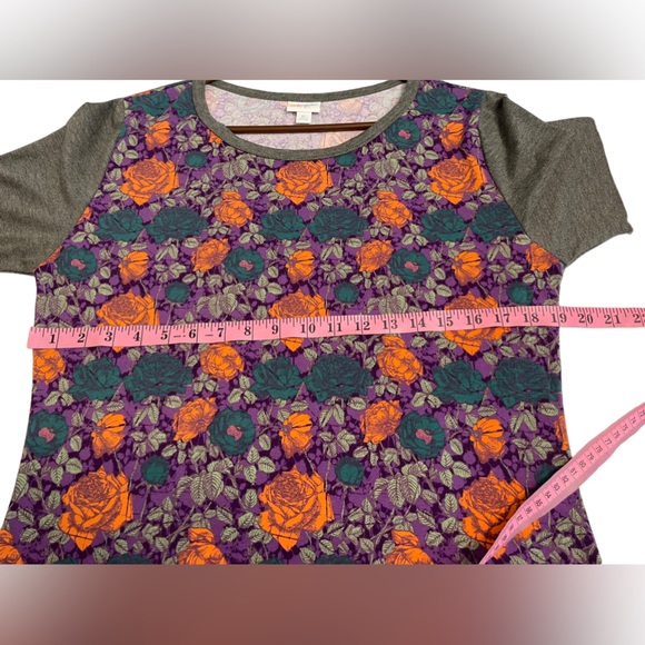 Lularoe Floral prints Short Sleeves Midi Dress Size XL - Picture 8 of 8